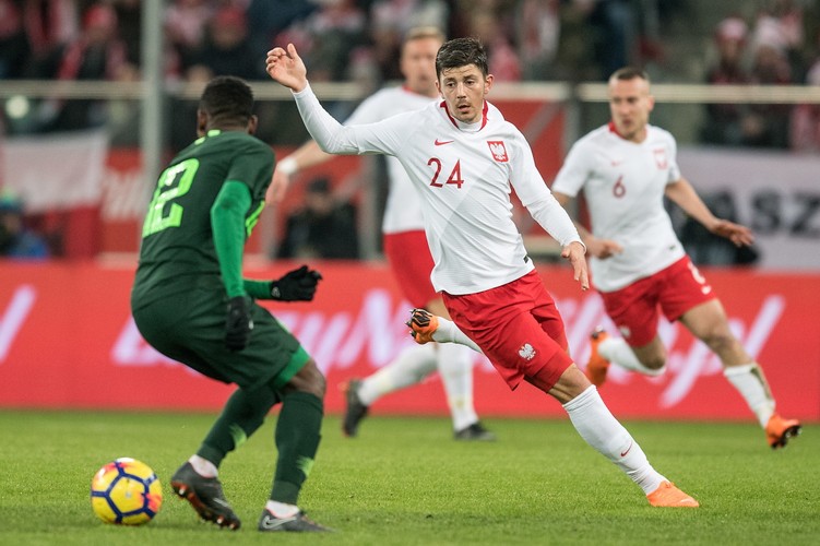 Dawid Kownacki (P) i Abdullahi Shehu (L)