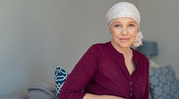 Mature woman suffering from cancer