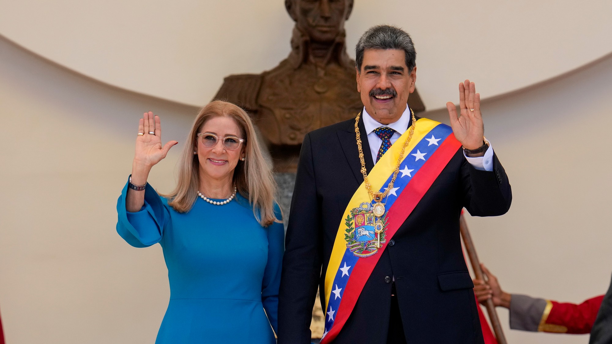 Venezuelský prezident Nicolás Maduro a jeho manželka Cilia Floresová.