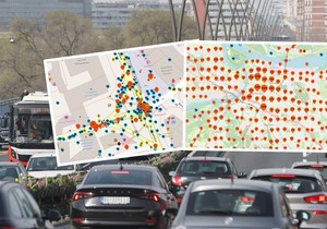 Mapa saobraćajnih nezgoda u Beogradu kombo