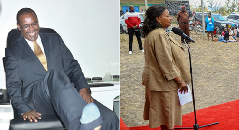 Former Nairobi Governor Evans Kidero and Machakos Governor Wavinya Ndeti