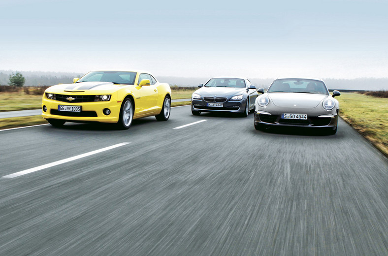 Chevrolet Camaro kontra BMW 650i i Porsche 911 Carrera S: mocne obiekty pożądania