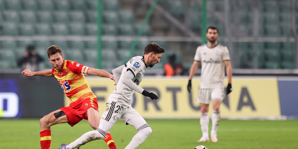 Pilka nozna. PKO Ekstraklasa. Legia Warszawa - Jagiellonia Bialystok. 28.11.2021