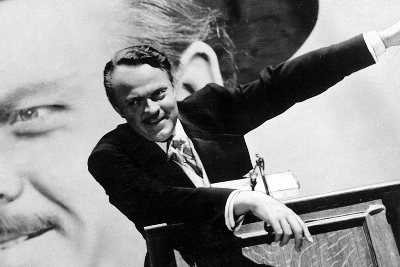 Orson Welles jako Charles Foster Kane w filmie "Obywatel Kane" (1944)