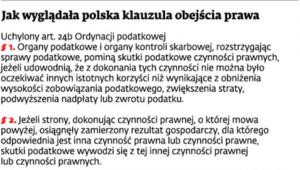 Jak wygląda polska klauzula obejścia prawa