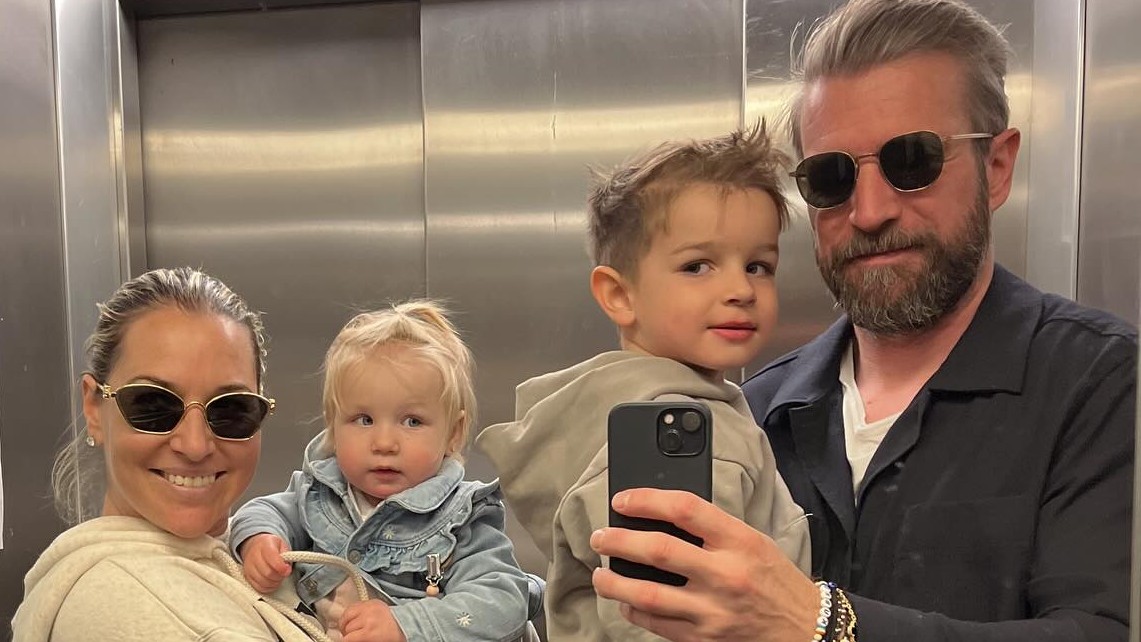 Dominika Cibulková s rodinou.