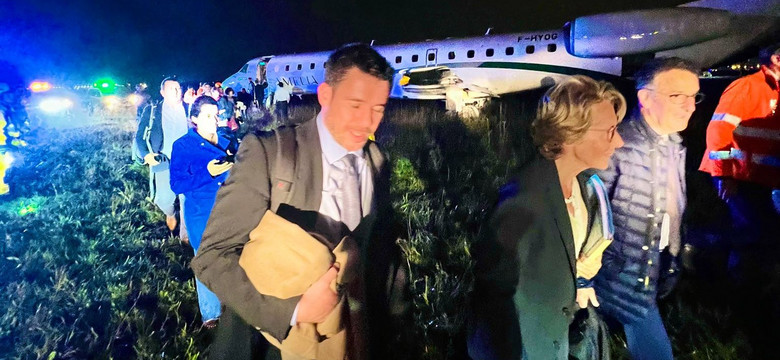 Samolot wypadł z pasa na lotnisku Orly. Na pokładzie była francuska minister
