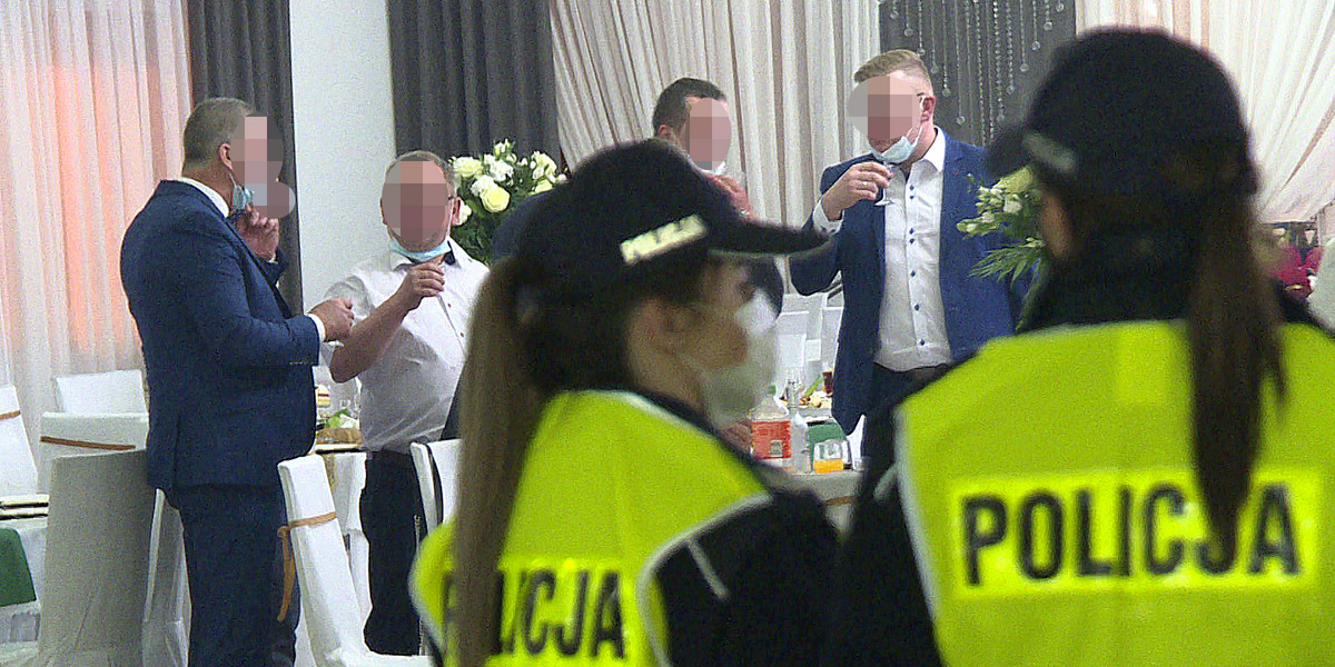 Policja weszła na wesele w wielkopolskim Malanowie.