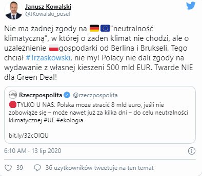 Wypowiedź z twittera