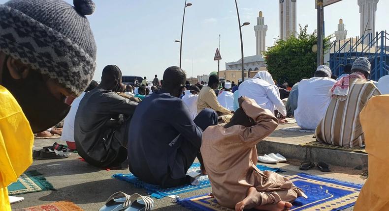 Des fidèles à la prière de l'Aid Al Fitr appelée Korité au Sénégal (image d'illustration)