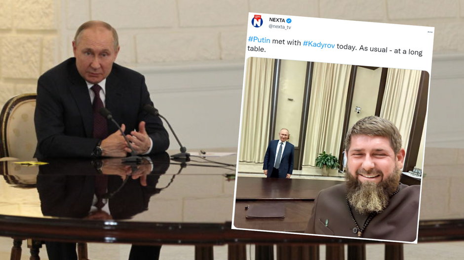 Putin spotkał się z Kadyrowem (screen: Twitter/Nexta)