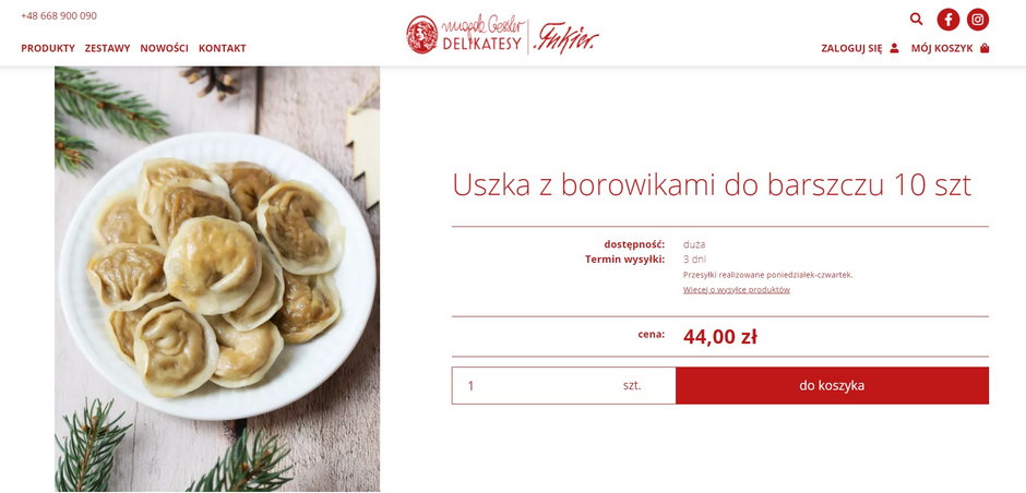 Uszka z borowikami do barszczu w świątecznej ofercie Magdy Gessler