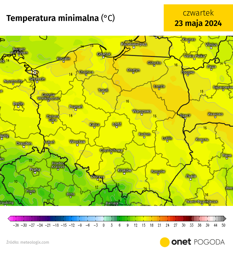 Noc zapowiada się ciepło. Miejscami będzie ponad 15 st. C