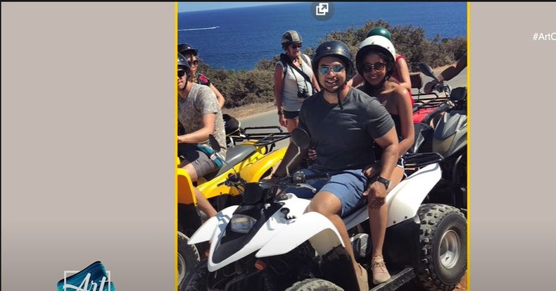 Aliza Rajan and her husband 