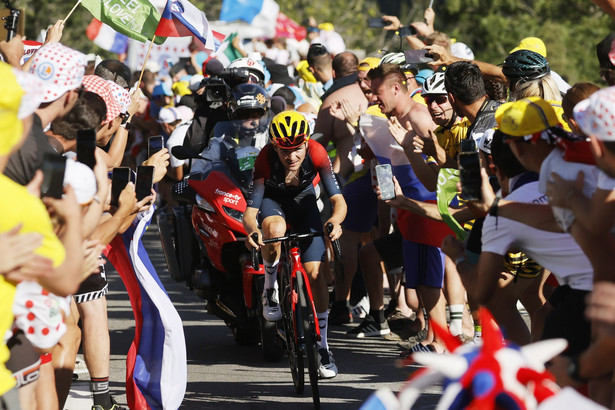 Thomas Pidcock na trasie Tour de France