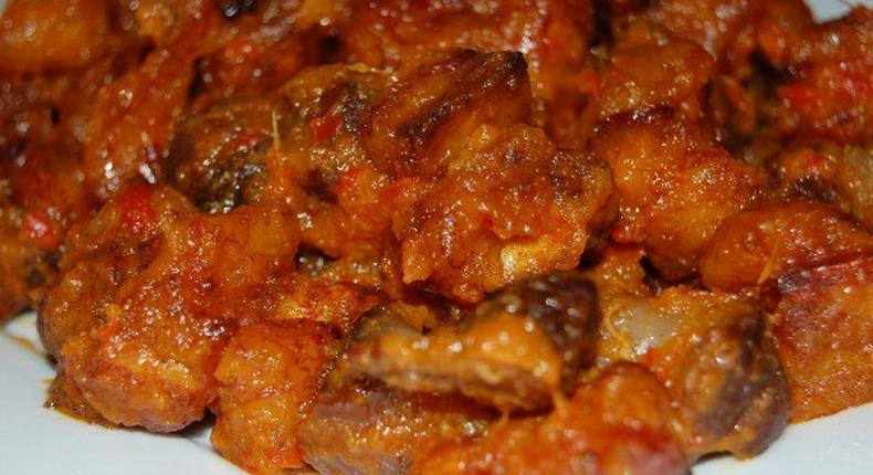 Plantain and gizzard recipe