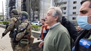 Guterres w Borodziance: Wyobrażam sobie moje wnuczki, które uciekają stąd w popłochu