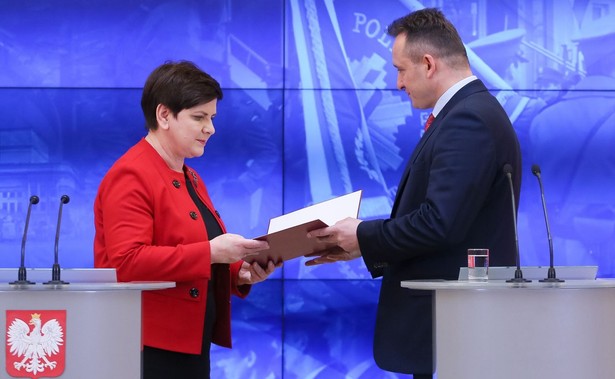 Premier Beata Szydło i nadinsp. Tomasz Miłkowski