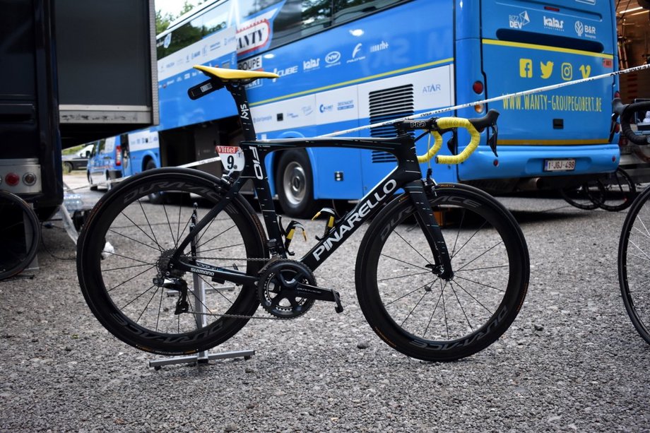 Rower Pinarello Dogma F10, na którym Walijczyk Geraint Thomas z Team Sky ściga się w Tour de France