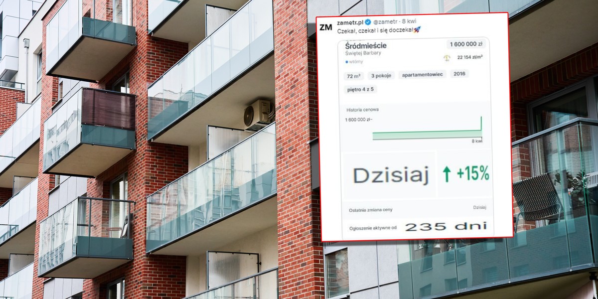 W dniu ogłoszenia projektu Mieszkania na start niektóre ceny mieszkań mocno wzrosły