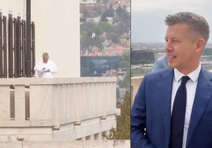 Peter Mađar i Viktor Orban na terasi