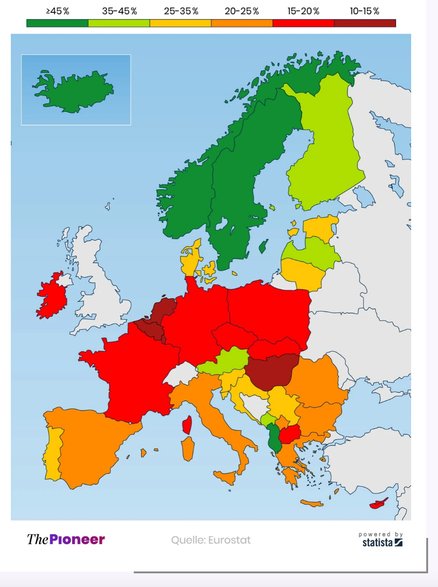 Udział energii ze źródeł odnawialnych w całej produkcji energii (w proc.)