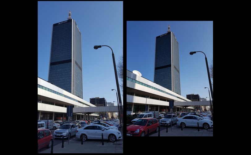 Po lewej zdjęcie zrobione aparatem w telefonie Samsung Galaxy S6, po prawej - S7