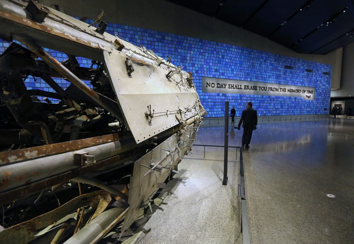 Fragment wieży radiowej z Połnocnej wieży oryginalnego WTC