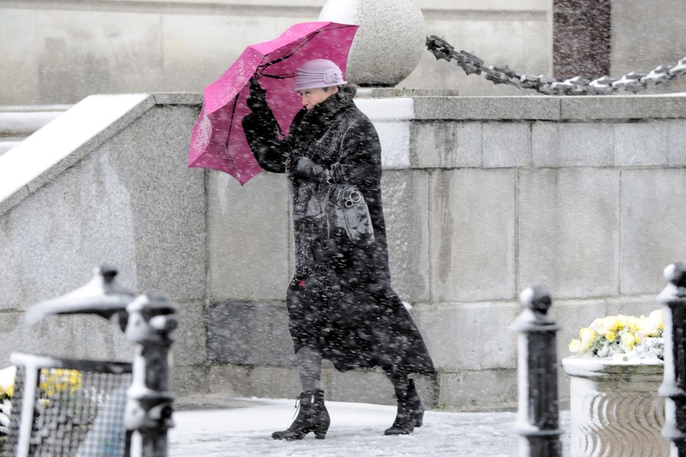 Pierwszy śnieg w Warszawie