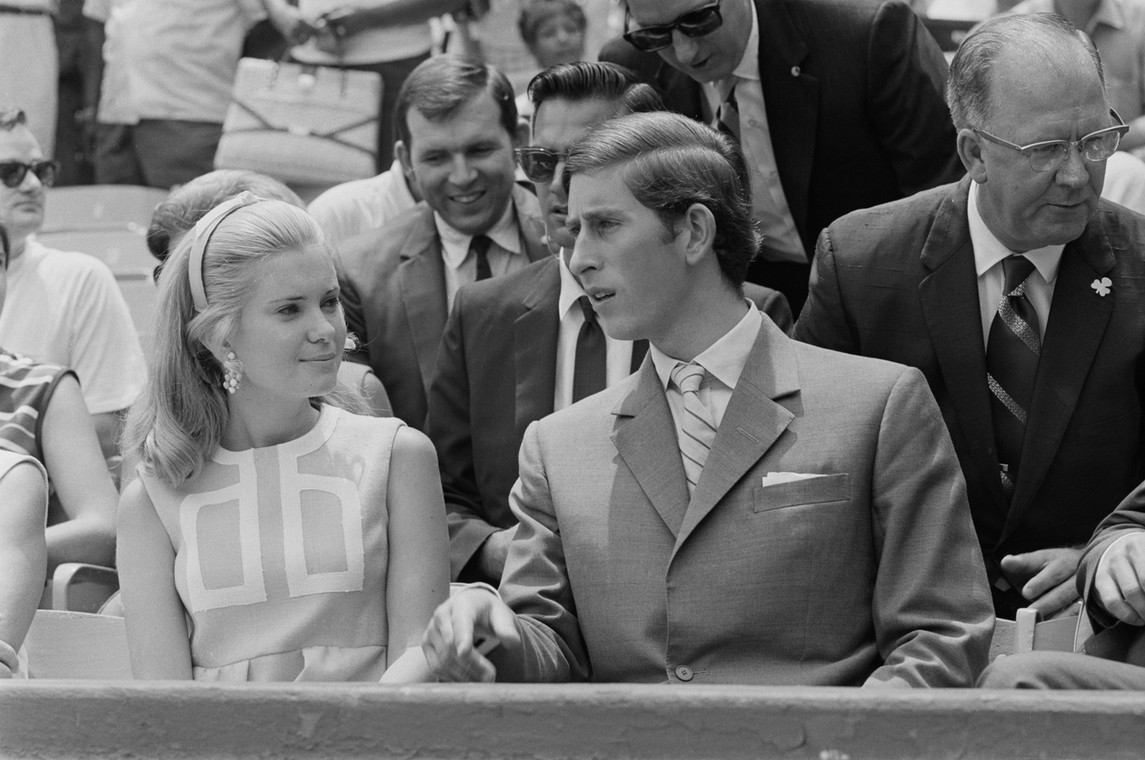 Tricia Nixon i Karol na meczu baseballa w Waszyngtonie, 1970 r.