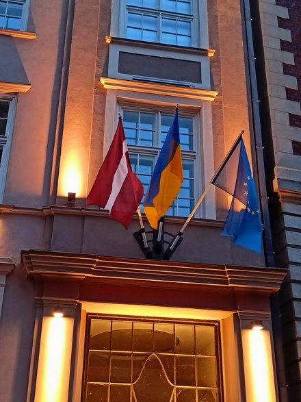 Na każdym kroku widać solidarność Łotyszy z Ukraińcami