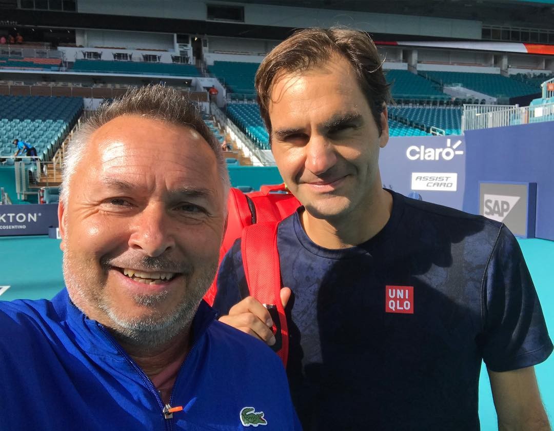 Milan Cibulka s Rogerom Federerom. 