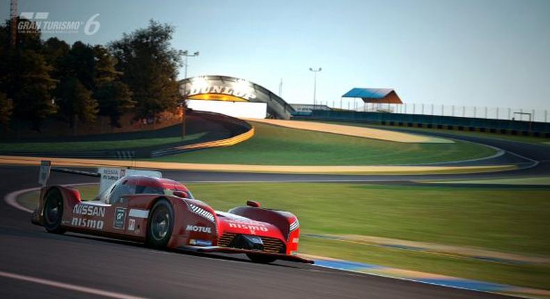 The GT-R LM racer in the GT6 gameplay.