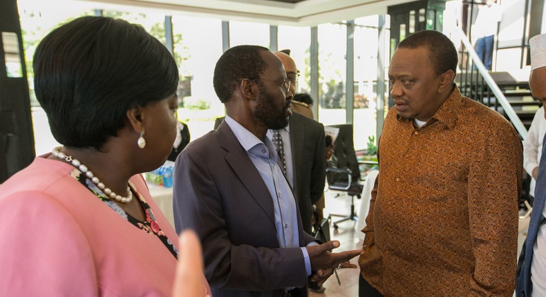 President Uhuru Kenyatta with Kisumu Governor Anyang' Nyong'o. Governor Nyong’o reveals crucial role President Uhuru and Raila played in DRC elections