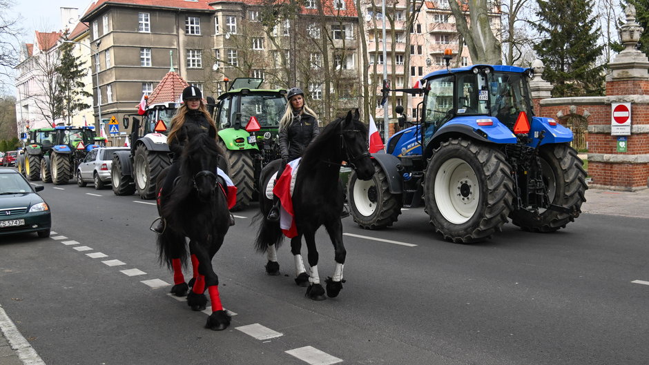 Protest rolników w Szczecinie, 20.03.2024