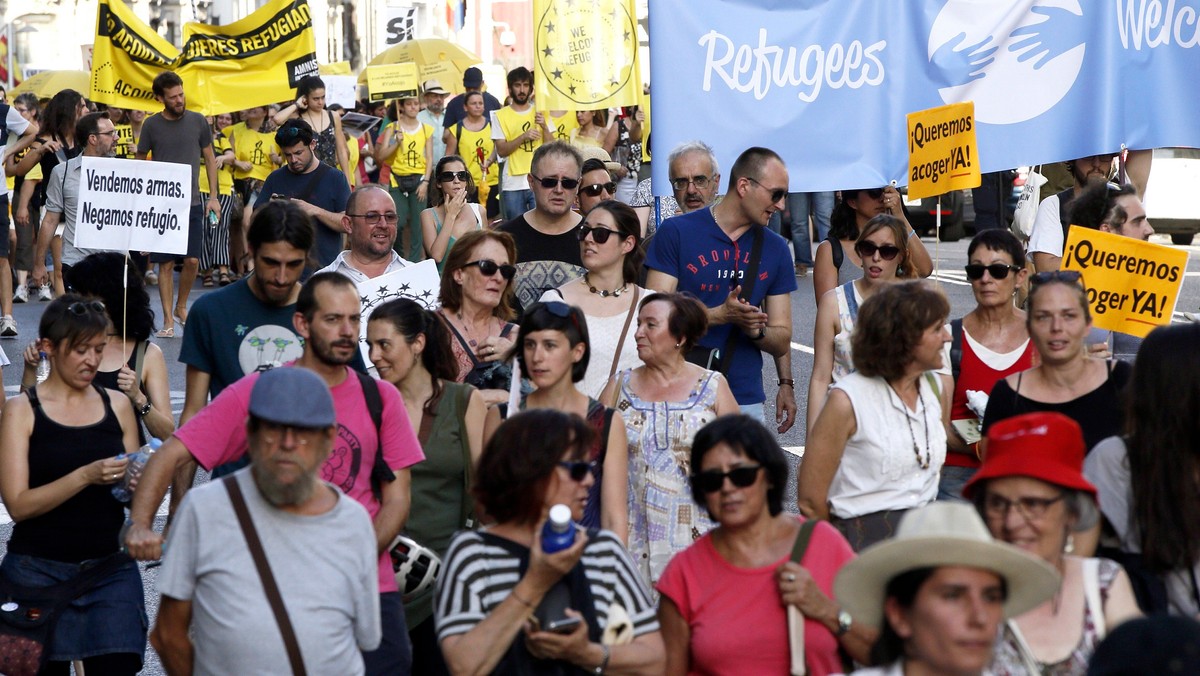 SPAIN REFUGEES DEMONSTRATION (Pro-refugees demonstration in Madrid)