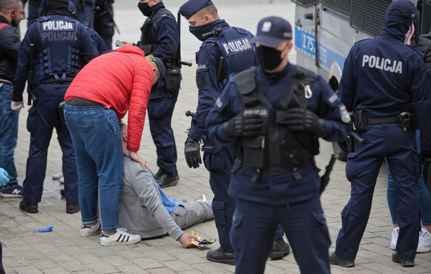 Policja interweniowała podczas protestu