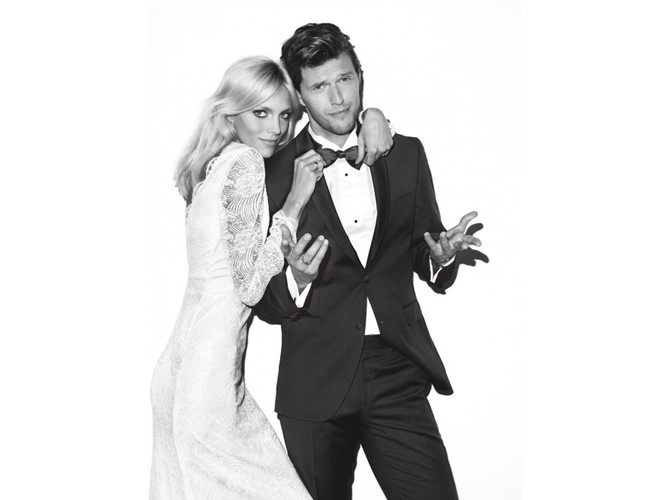 Anja Rubik i Sasha Knezevic w sesji reklamowej do katalogu obrączek Apart