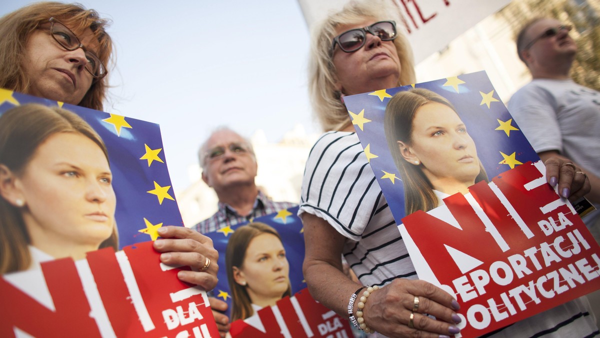 Manifestacja poparcia dla Ludmily Kozlowskiej