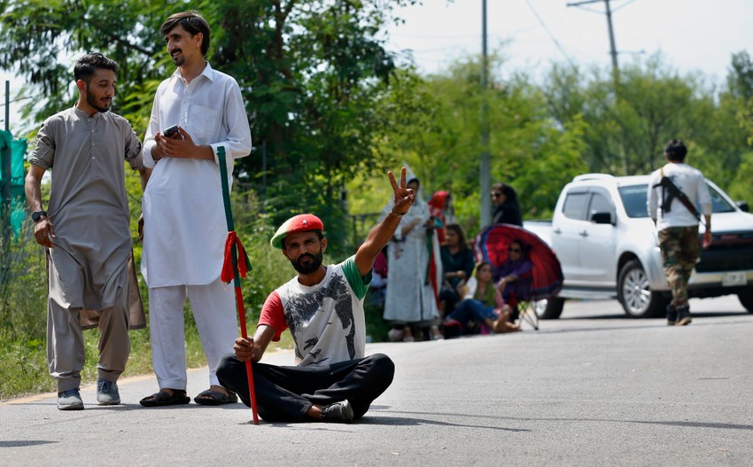 Pristalice Imrana Kana u Islamabadu