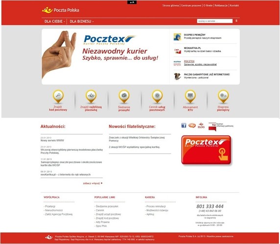 Nowa strona www Poczty Polskiej