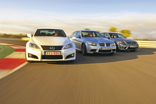 Lexus IS F kontra BMW M3 i Mercedes C 63 AMG - Porównanie 3 mocnych sportowych limuzyn