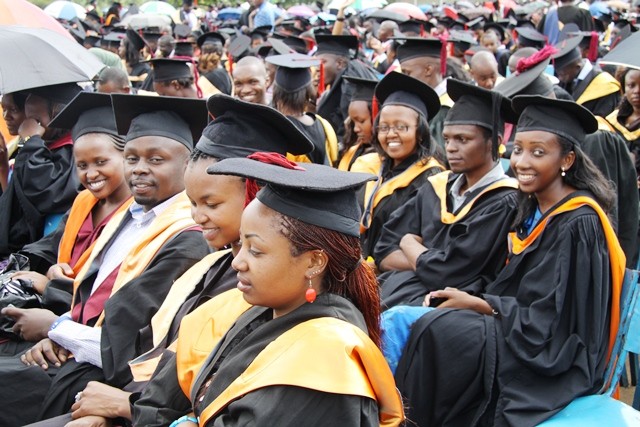 Students during a past graduation ceremony 