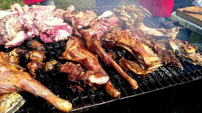 Nyama Choma being roasted Photo courtesy 