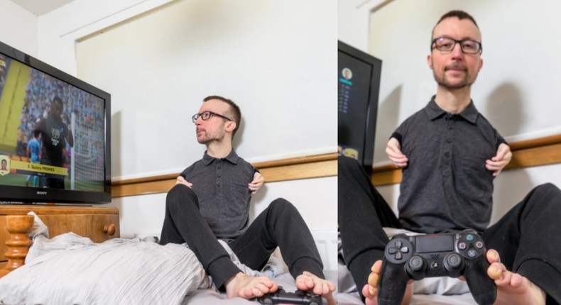 Watch: This guy plays FIFA with his feet and is among the best in the world