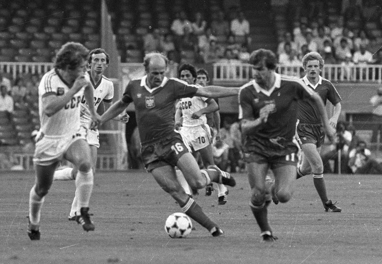 Włodzimierz Smolarek während des Spiels gegen die Sowjetunion bei der Weltmeisterschaft in Spanien