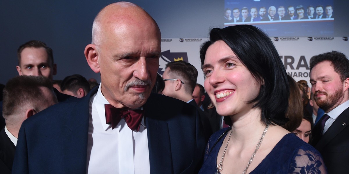 Dominika Korwin-Mikke i Janusz Korwin-Mikke