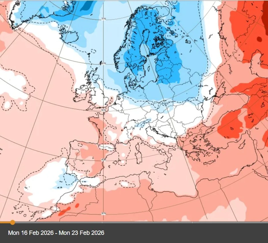 Pad temperature i snežne padavine u drugoj polovini februara