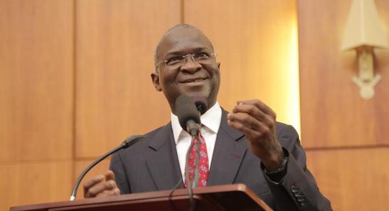 Babatunde Fashola at ministerial screening on Wednesday, October 14, 2015