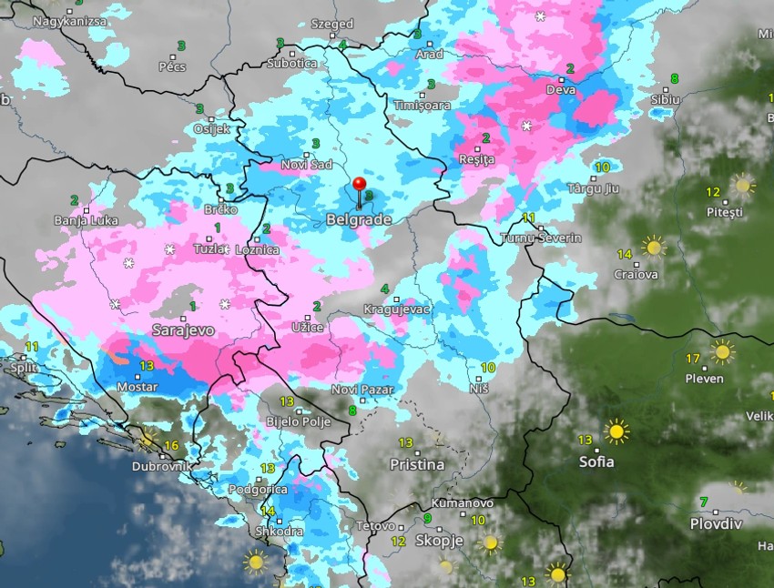 vreme u Srbiji u 13 sati